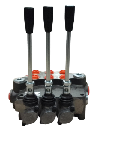 DISTRIBUTORE IDRAULICO P40 3/8 3 LEVE, 2 D.E. + 1 S.E.