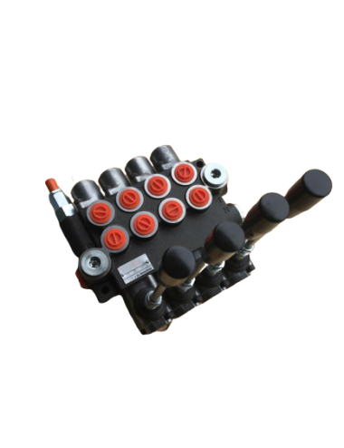 DISTRIBUTORE IDRAULICO P40 3/8 4 LEVE, 3 D.E. + 1 S.E.