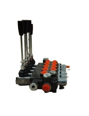 DISTRIBUTORE IDRAULICO P40 3/8 5 LEVE, 4 D.E.+ 1 S.E.