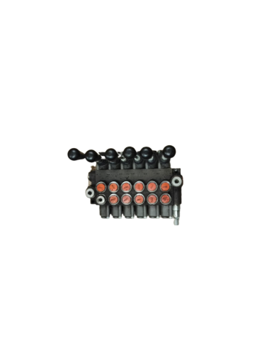 DISTRIBUTORE IDRAULICO P40 3/8 6 LEVE, 5 D.E. + 1 S.E.