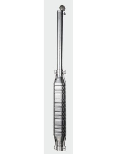 SILENZIATORE TITANIO SYSTEM  Ø INT. 50 TUBO DIRITTO C/PARAPIOGGIA