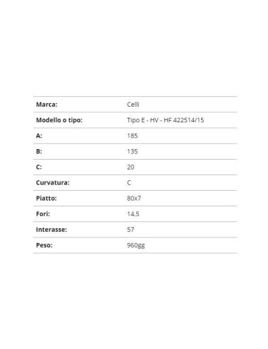 ZAPPETTA CELLI TIPO E-HV-HF 422514/15 (CURVA)