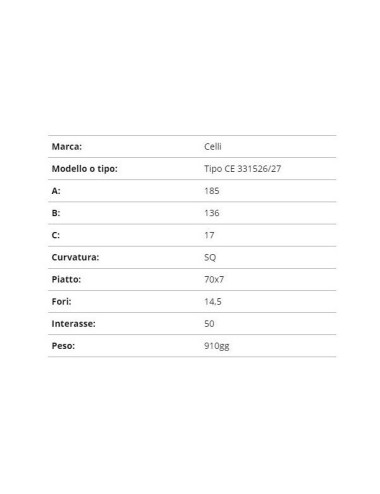 ZAPPETTA CELLI TIPO CE 331526/27 (SQUADRATA)