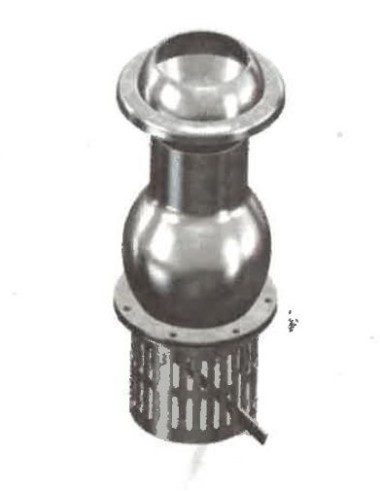 VALVOLA DI FONDO ZINCATA CON CONO MASCHIO - DIAM.150